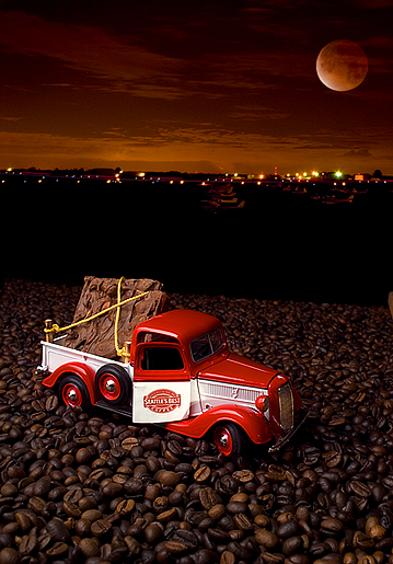 1937 Seattles Best Coffee Ford Pickup creative NJ product photography